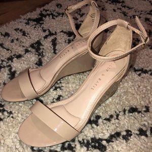 Nude Kelly and Katie wedges
